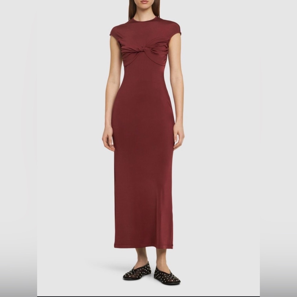 TOVE Cinnamon Twist-Front‎ Cap Sleeve Maxi Dress NWT